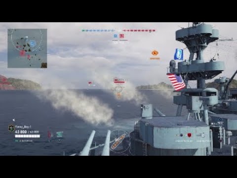 WORLD OF WARSHIPS: LEGENDS - VERSUS AI - BATTLESHIP: WYOMING TIER lll - BACK-TO-BACK BATTLES - PS4