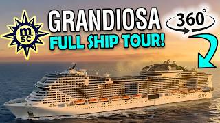 MSC Grandiosa Full Ship Tour | Decks, Pools & Attractions 360°