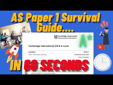 AS Paper 1 Survival Guide in 60 Seconds Updated Nov'22