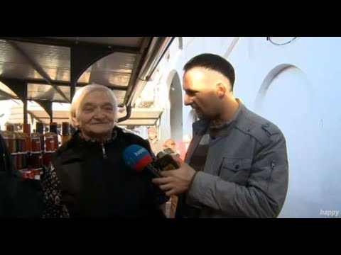 Baka Zivka u 75. godini radi vezbe na Kalenic pijaci - DJS - (TV Happy 07.11.2018)