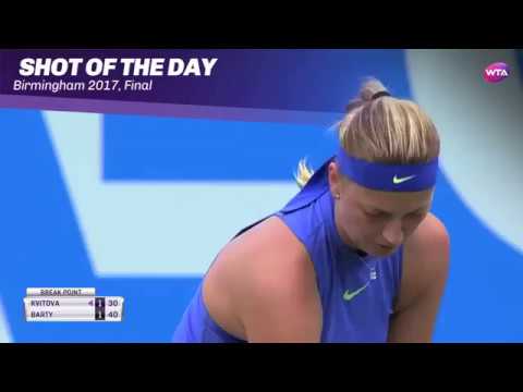 Теннис 2017 Aegon Classic Final | Shot of the Day | Petra Kvitova