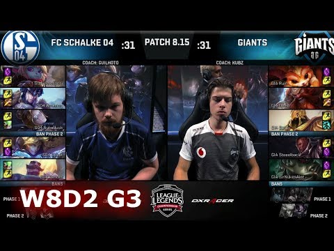 FC Schalke 04 vs Giants | Week 8 Day 2 S8 EU LCS Summer 2018 | S04 vs GIA W8D2