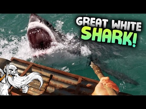 Stranded Deep Gameplay - "GREAT WHITE SHARK HUNTING!!!"  - Let's Play Walkthrough