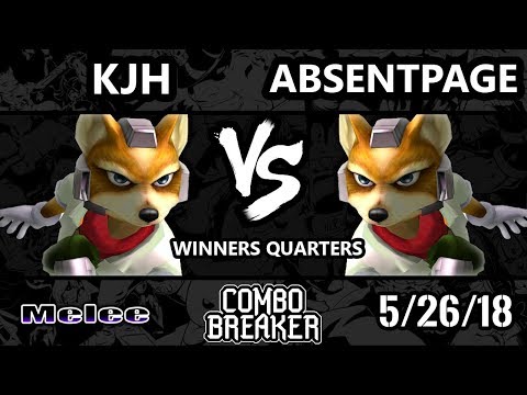 Combo Breaker 2018 Smash Melee - Balance | KJH (Fox Blue) Vs. CLN | AbsentPage (Fox Red) - SSBM WQ