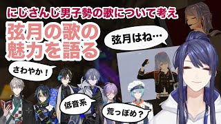【マイクラ】にじ男子の歌について考え、弦月の魅力を語る長尾【にじさんじ/切り抜き/長尾景】