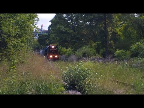 Abandoned railroad track restored to operation - Fall River, MA