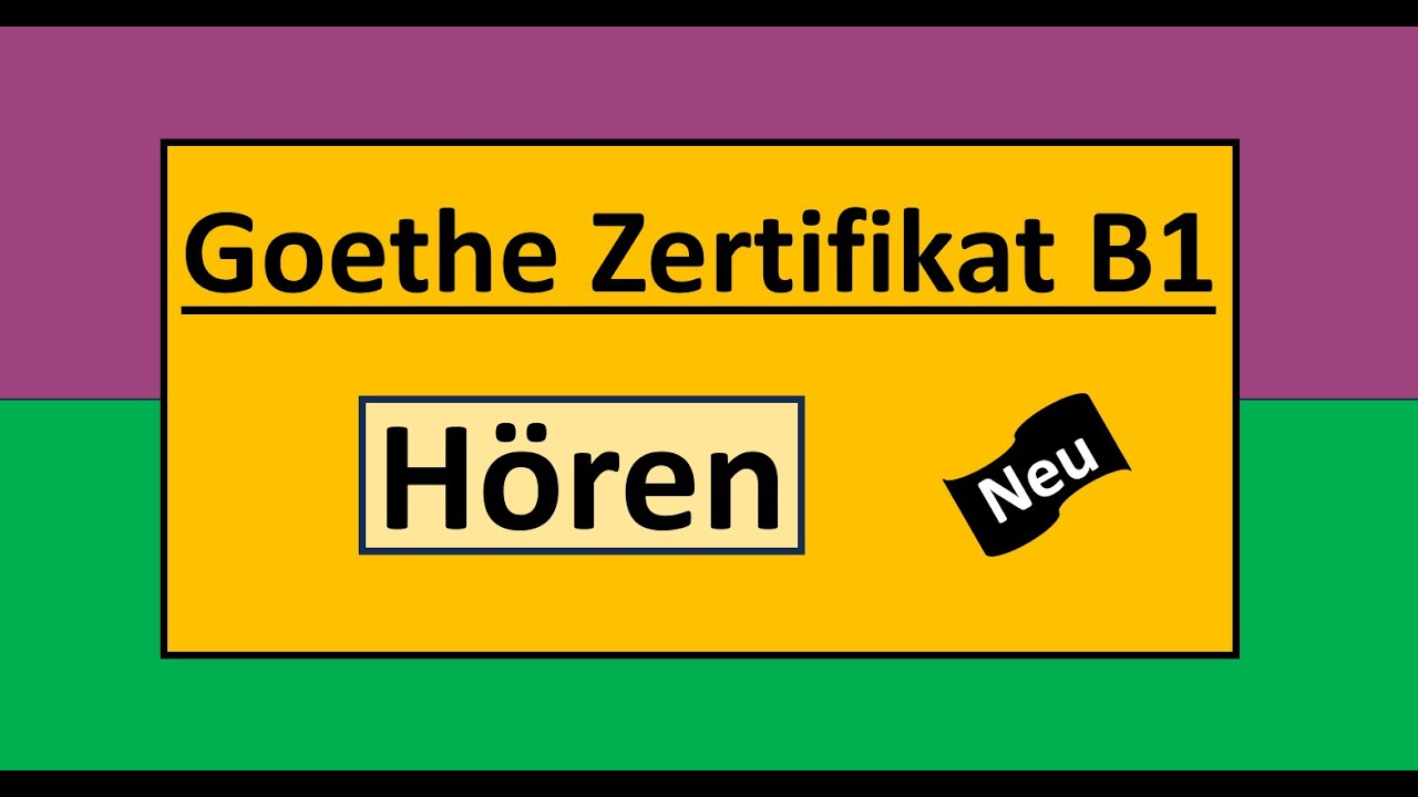 Goethe Zertifikat B1 Hören Modelltest mit Antworten am Ende || Vid - 232