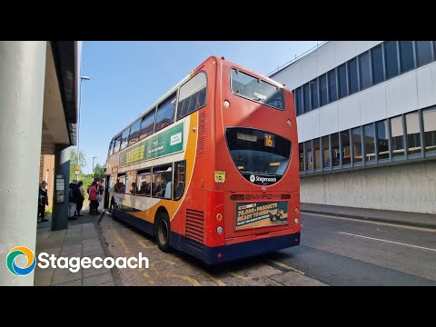 Stagecoach Northampton Enviro400 MX06 XAM - 19012 on route 16 to Weston favell centre