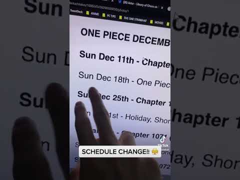ONE PIECE SCHEDULE CHANGE!! #onepiece