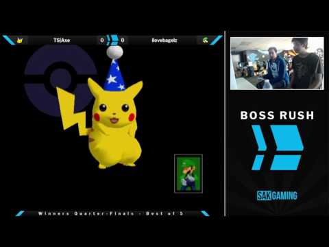 Boss Rush SmashG0D Winners Quarter-Finals - TS|Axe (Pikachu) vs ilovebagelz (Luigi)