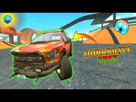 car stunt races mega ramp - ford raptor durability test 🤣