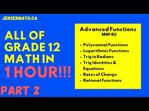 All of Grade 12 Math - Advanced Functions - IN 1 HOUR!!! (part 2)