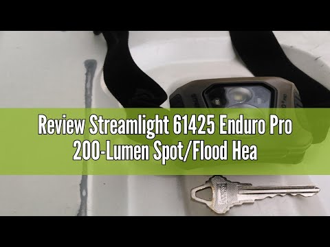 Review Streamlight 61425 Enduro Pro 200-Lumen Spot/Flood Headlamp with White and Green LEDs, include
