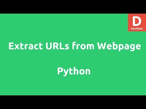 Extract URLs from Web Page in Python
