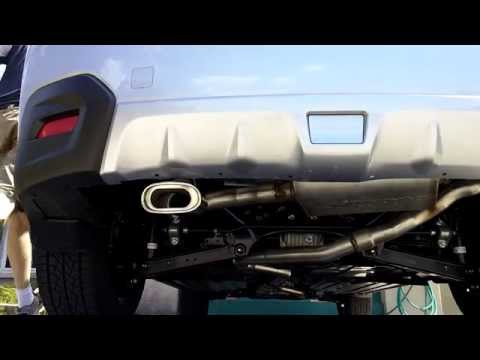 Subaru Crosstrek XV exhaust. Resonator delete, cat back, Dynomax VT muffler