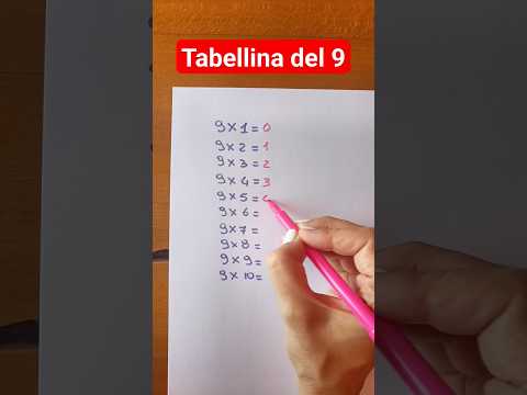 Tabellina del 9 #matematicaconlidia #matematica #imparaconyoutube #tabelline