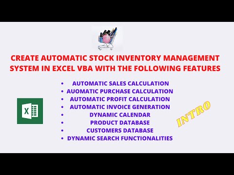 Stock Inventory Management System Developed in MS Excel And VBA