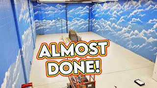 Cloud Mural Almost Done! More Paint & Hagrid's Hut!
