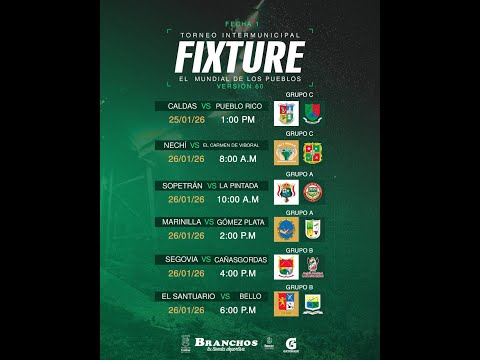 🏆Torneo Intermunicipal Versión 60 "EL MUNDIAL DE LOS PUEBLOS" 🏆🏆Fecha 1🏆MARINILLA 🆚 GÓMEZ PLATA