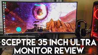 Video thumbnail for Sceptre 35 Inch Ultrawide Monitor Review! (C355W-3440UN) by 1 Up Nerdcore