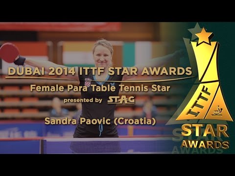 Sandra Paovic is the 2014 Female Para Table Tennis Star