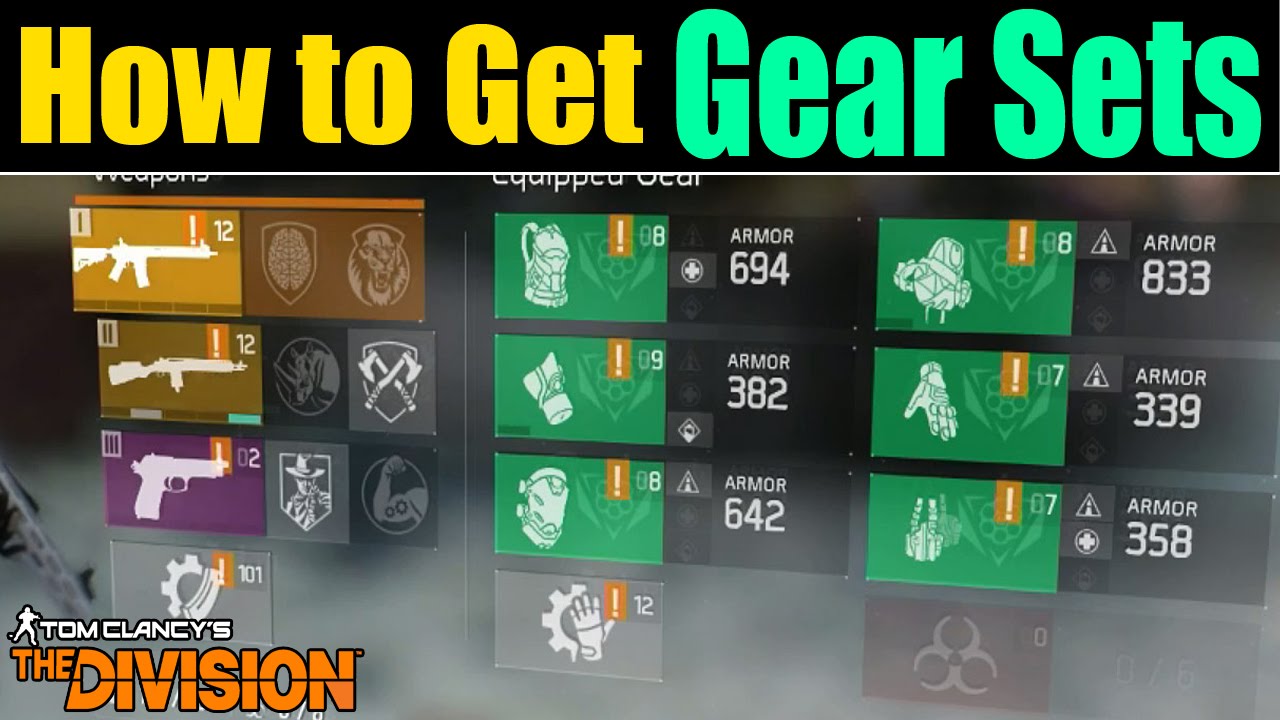 The Division: HOW TO GET THE NEW GEAR SETS!