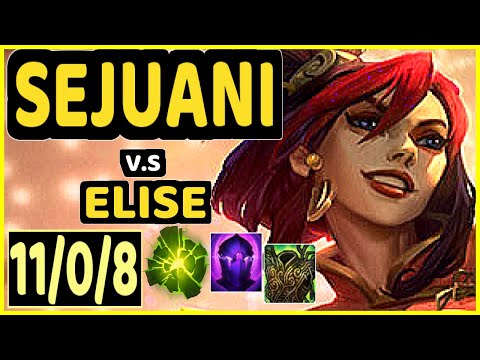 WARDEN (SEJUANI) vs ELISE - 11/0/8 KDA JUNGLE GAMEPLAY - EUW Ranked GRANDMASTER