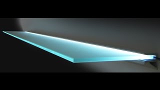 Sky Box Glass Shelf with LED Lighting Inside - picturehangingdirect.co.uk