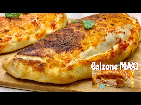 CALZONE MAXI AL FORNO 🍕 ricetta facile 🍕 STUFFED CALZONE PIZZA