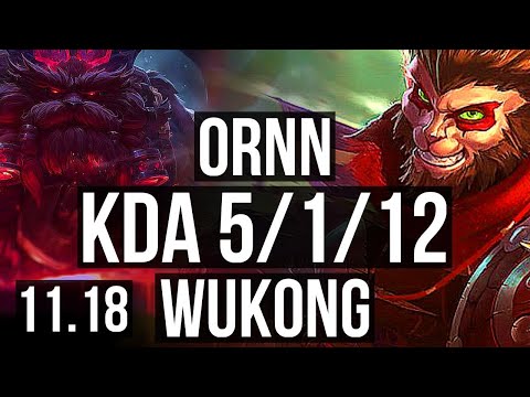 ORNN vs WUKONG (TOP) | 5/1/12, Rank 8 Ornn | NA Grandmaster | v11.18