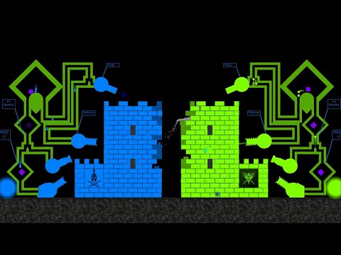 Castle Core Destruction Marble Race - The War, Day 13-14