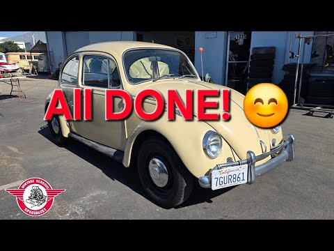 VCS Vintage VW Restoration shop daily update, Episode 608, the Savanna Beige '67 Beetle is done! 