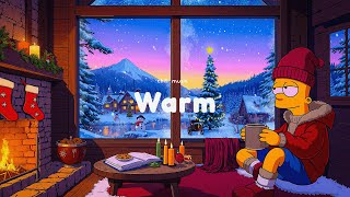 Warm Christmas Night🎄Lo-Fi Hip Hop | Snowy Riverside with Soft & Relaxing Music for Stress Relief