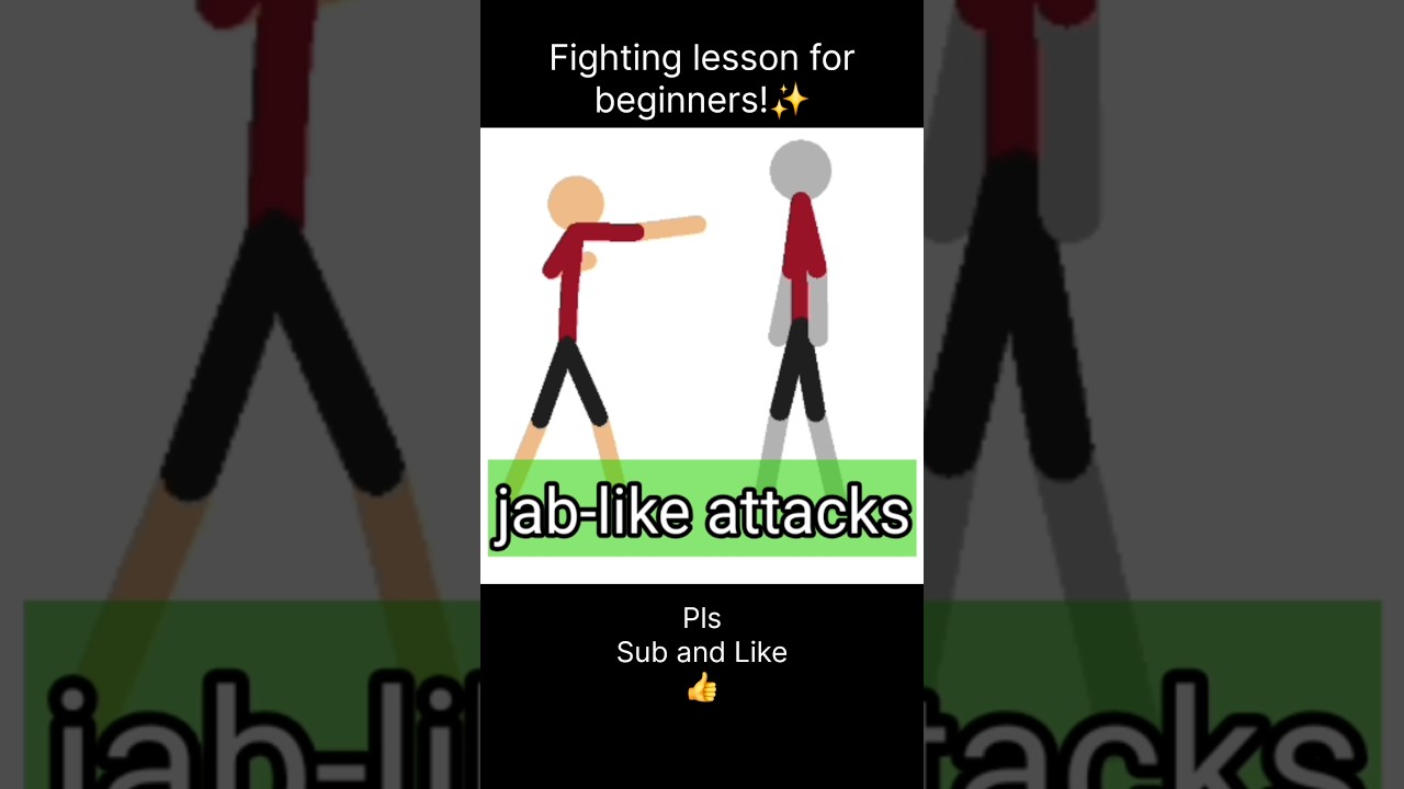 Fighting lesson(maybe)👍 #memes #stickman #animation #sticknodes #relatable
