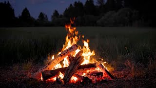 Live: Crackling Campfire &amp; Soothing Crickets in the Forest – Relax &amp; Sleep Sounds.