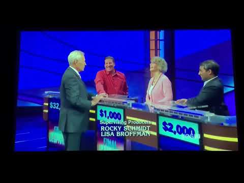 Jeopardy short end credit roll, Rob Worman Day 3 (2/16/18)