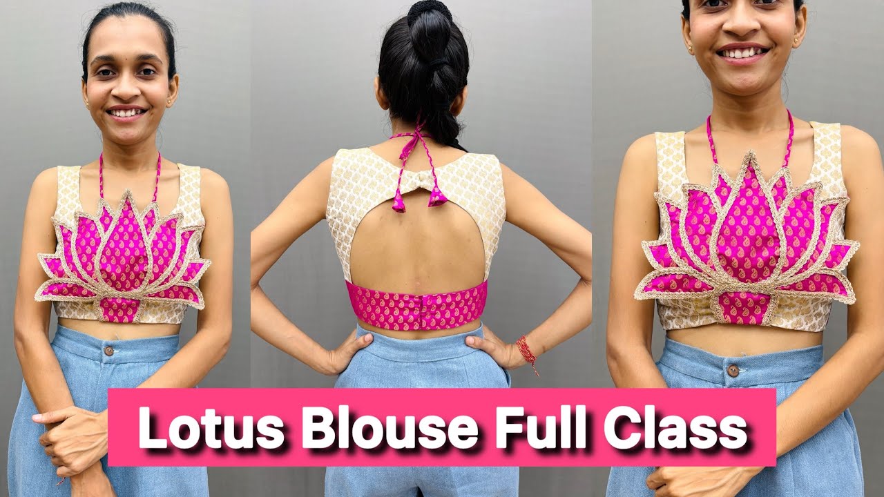 💖 “New Trending Lotus Blouse Design 2025 | Unique Back Pattern Idea”| Step By Step Guide Kruti Kamli