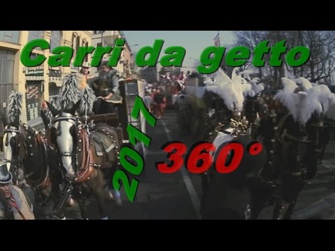 Tra i carri da getto 27 febbraio - 4K 360° - Carnevale Ivrea 2017