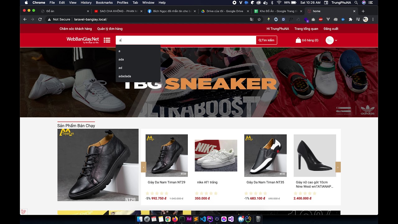 Đồ án - Website bán giày laravel - LÀm thuê - Code thuê đồ án - Đồ án CNTT