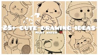 25+cute drawing ideas🤩/Aesthetic/new/Artistic canvas 2.0