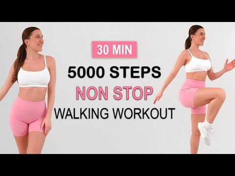 5000 STEPS IN 30 MIN - WALKING FAT BURN - Lose Weight and Have Fun | No Repeat, No Jumping, Sweaty