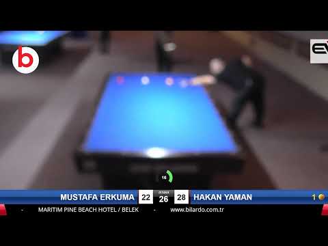 MUSTAFA ERKUMA & HAKAN YAMAN Bilardo Maçı - 2020 TK 1.ETAP ANTALYA-3.TUR