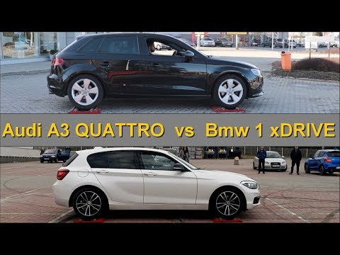 SLIP TEST - Audi A3 Quattro vs Bmw 1 xDrive - @4x4.tests.on.rollers