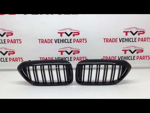 Fits BMW 5 G30 G31 Kidney Grille Double Twin Slate Gloss Black New video