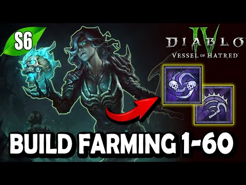 ✅BUILD DE NIGROMANTE 1-60 para farmear el endgame Diablo 4 Temporada 6