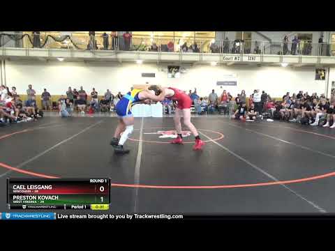 187 Lbs Round 1 (8 Team) - Cael Leisgang, Wisconsin Vs Preston Kovach, West Virginia C546
