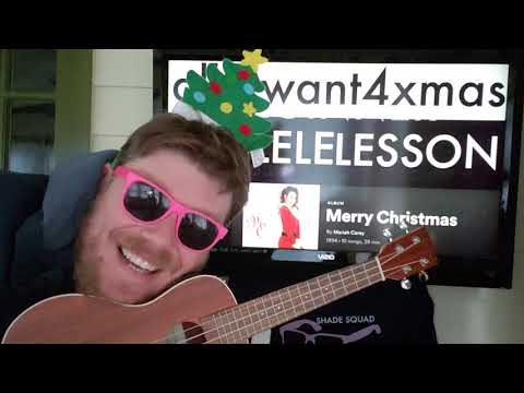 How To Play All I Want For Christmas Is You Ukulele Mariah Carey // easy ukulele tutorial beginner