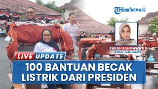 Presiden Prabowo Berikan Bantuan Becak Listrik untuk 100 Tukang Becak Lansia di Purbalingga