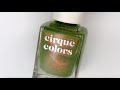 GROOVE THING | Cirque Colors Chartreuse Green Color-Shifting Aurora Shimmer Nail Polish