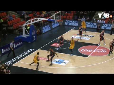 Khalid Boukichou (Oostende) - A pair of dunks vs Brussels